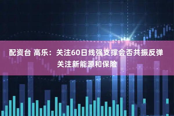 配资台 高乐：关注60日线强支撑会否共振反弹 关注新能源和保险