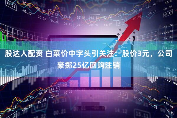 股达人配资 白菜价中字头引关注:股价3元,公司豪掷25亿回购注销